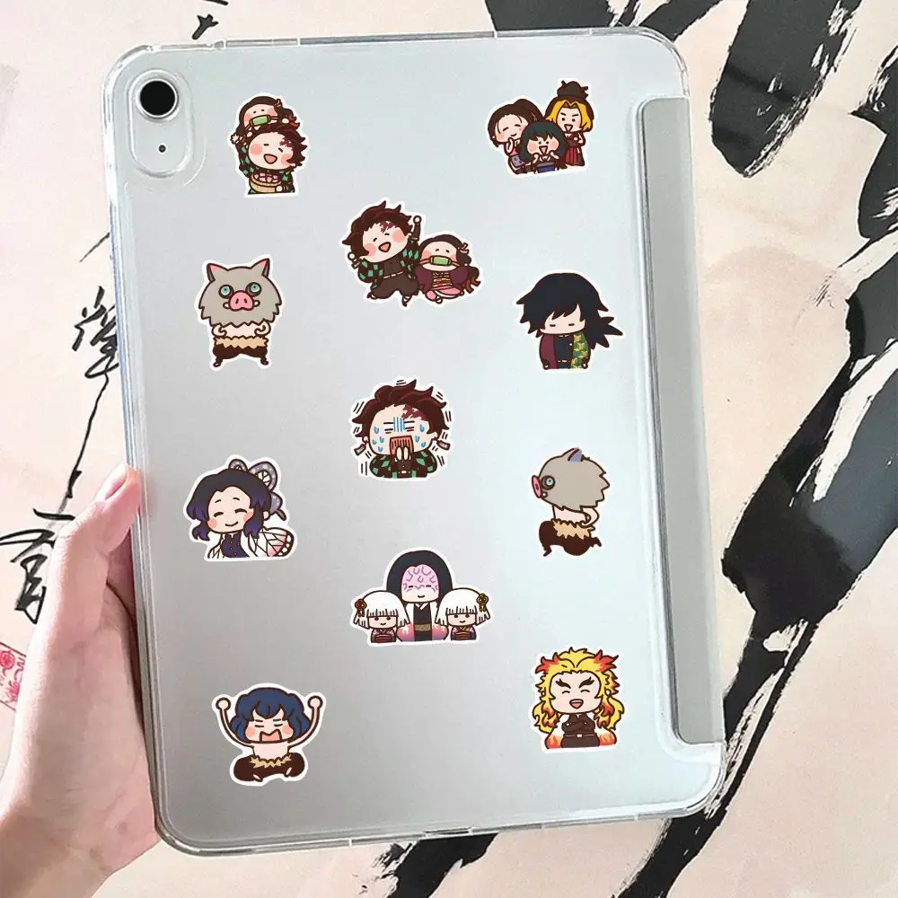 80 pezzi simpatico cartone animato Demon Slayer adesivi anime Kamado Nezuko decalcomanie telefono fai da te laptop bagagli adesivo fresco per regalo giocattolo per bambini