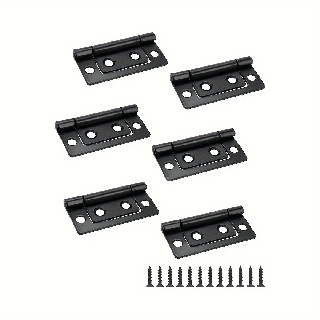10pcs Non-mortise Hinge Heavy Duty Hinge For Wooden Box Hinge For Furniture,Interior Door Hinges With Mounting Screws