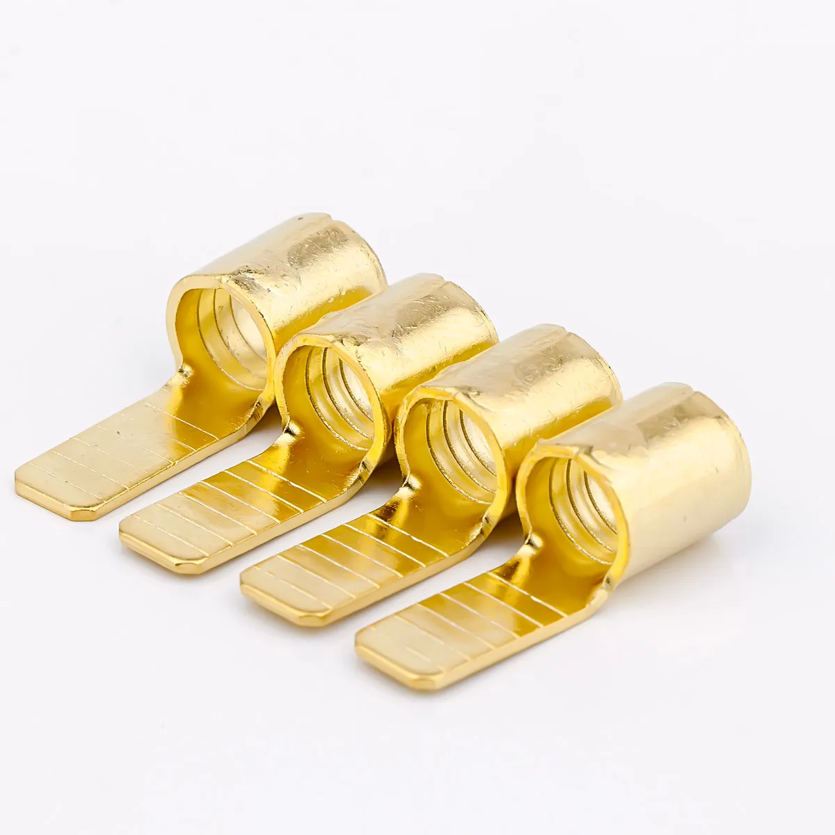 6 buah C45-4 berlapis emas C45-10 C45-16 persegi masukkan DZ47 pin terbuka berbentuk solder tembaga sambungan hidung ujung bertekanan dingin