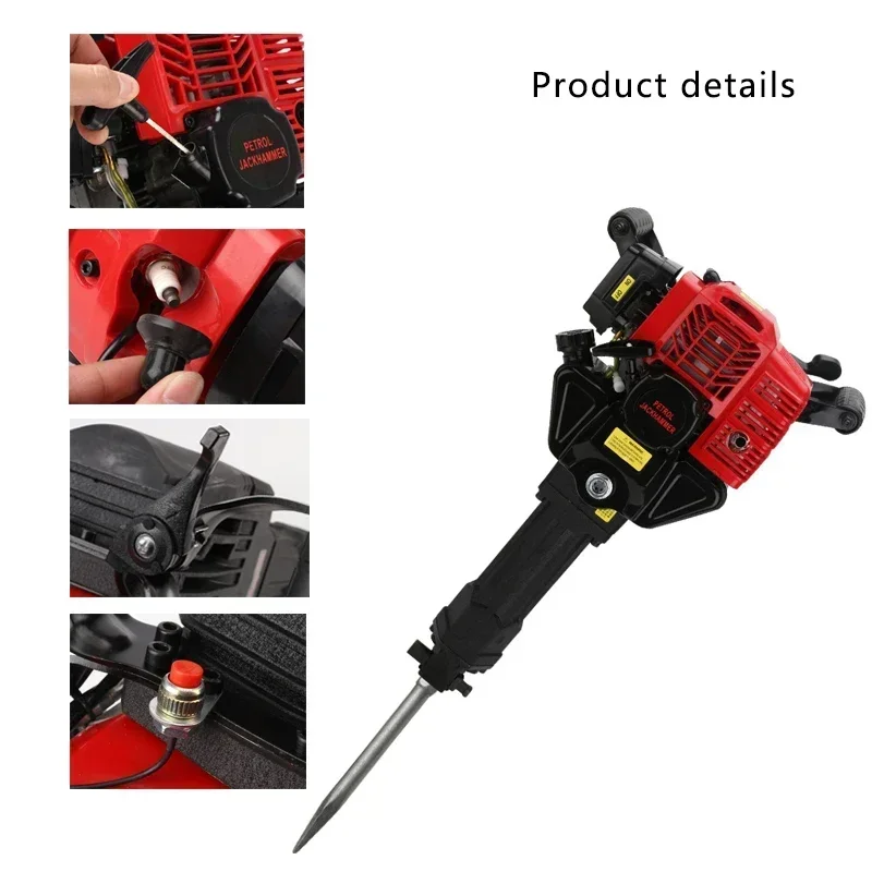 

Multi functional industrial portable hammer rock drill with internal combustion gas pickaxe