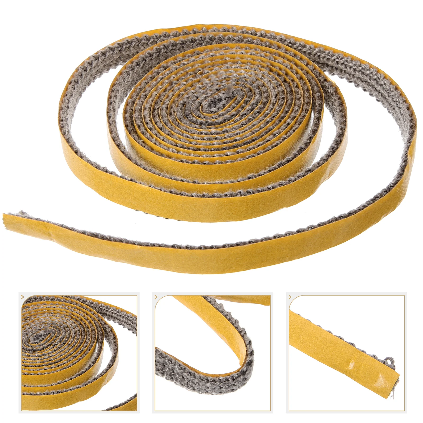 1 Roll Wood Stove Door Gasket 3/8 Inch Fiberglass Self-Adhesive Seal Rope For Fireplace Replacement Parts High Temperature