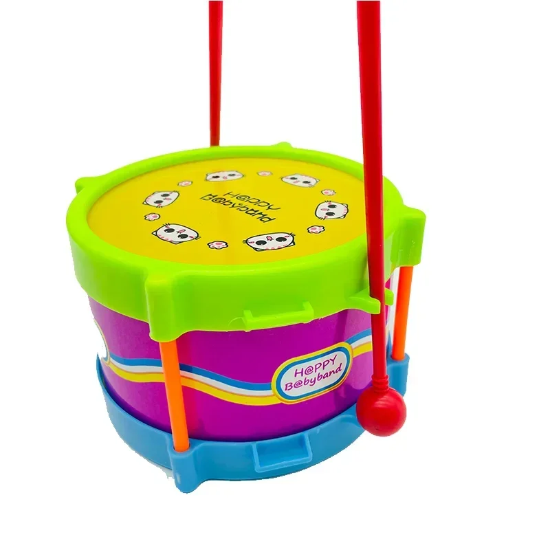 Kit de banda de instrumentos de percusión musical para niños, juguete educativo de aprendizaje temprano, Trompeta de tambor, regalo para niños, 5 piezas por juego