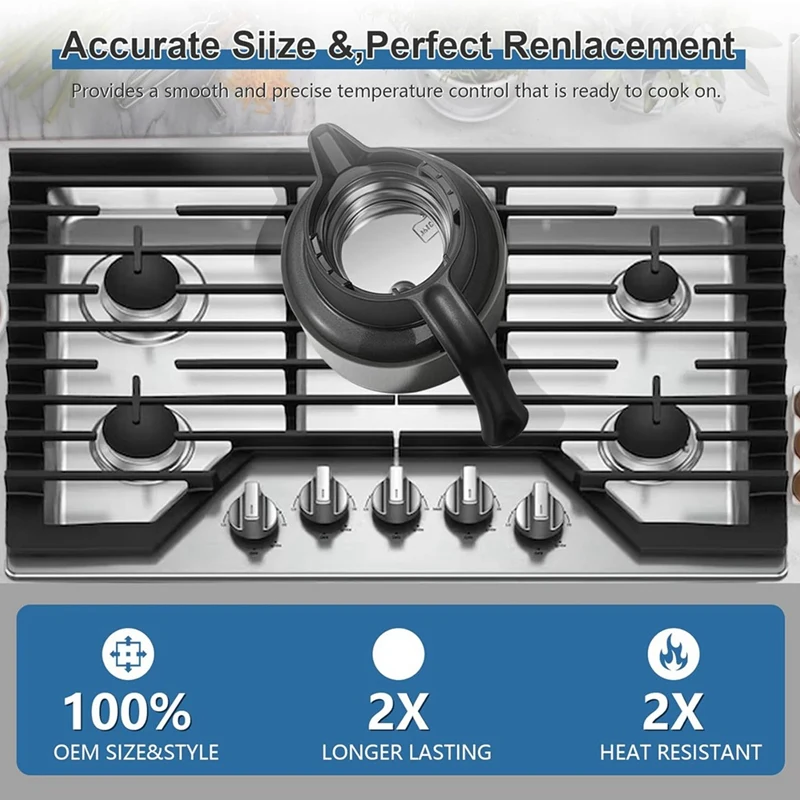 Perilla de estufa de 5 piezas W11366438, pomo de horno, repuesto para Whirlpool, W11084623, AP6888134, W11084623