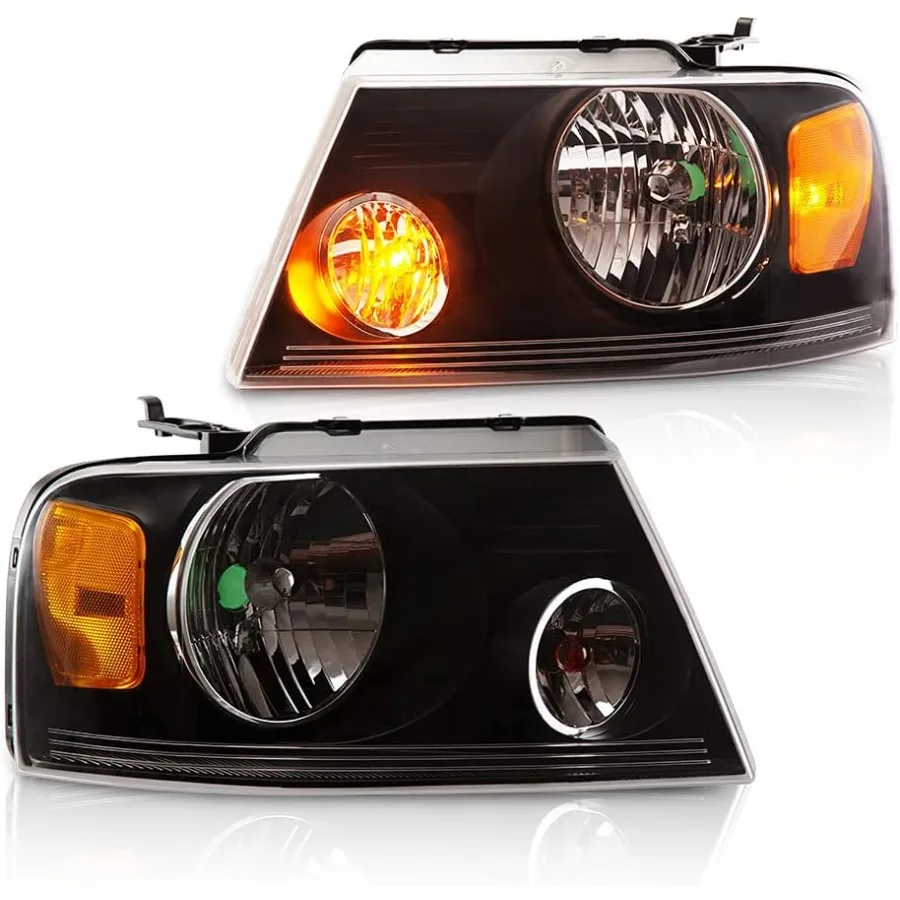 

Headlights Assembly Compatible with F150 Pickup 2004-2008 Lincoln Mark LT 2006-2008 NOT For 04 F150 Heritage Flareside Beds Mode