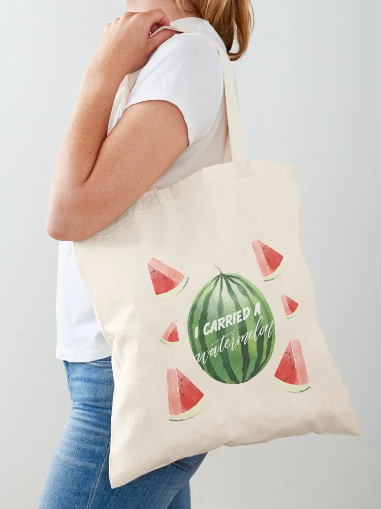 

I Carried A Watermelon Tote Bag large tote bags cloth bags cute screen