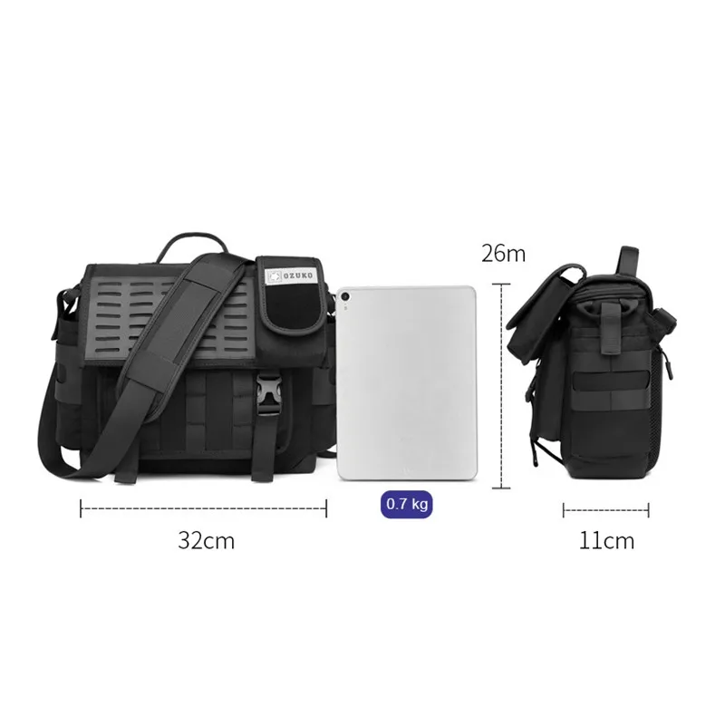 Men Shoulder Bag Fashion Outdoor Multifunctional Messenger Bag Men Large-capacity Travel Waterproof Postman bag images - 6