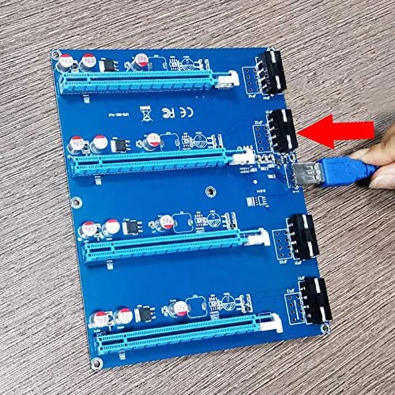 PCI 익스프레스 스위치 멀티플라이어 허브 라이저 카드, PCI-E 1X 확장 키트, PCI 익스프레스 1-4 포트, PCIE X1 to X16 어댑터