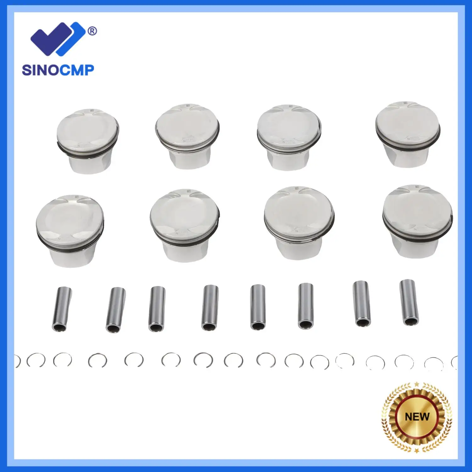 

8pcs Engine Pistons & Rings Set For BMW 550i 750i X5 F01 F02 F03 E70 E71 N63 4.4L V8 New Car Accessories