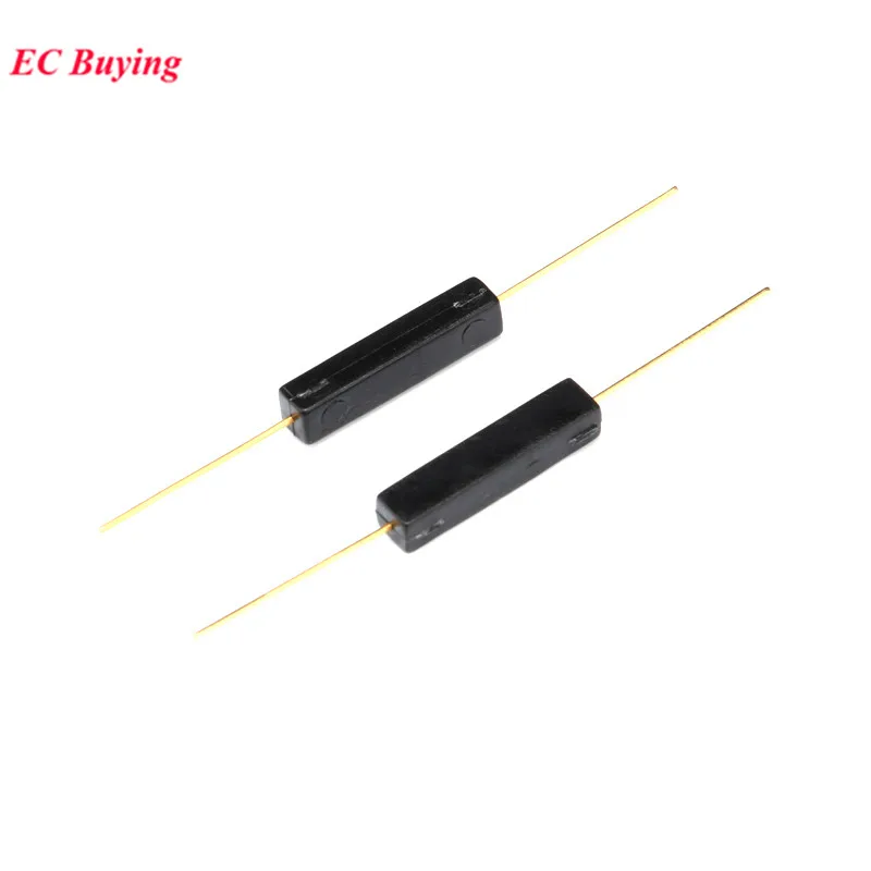 100pcs/1pc GPS-14A 2*14mm Normally Open Reed Switch 14mm Magnetic Control Switch Anti Vibration NO Sensor Plastic Type