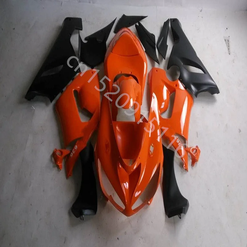 High quality  Motorcycle Full Fairing Kits fit for Kawasaki Ninja ZX6R 636 ZX-6R 2005 2006  orange black  Bodywork set Fairing