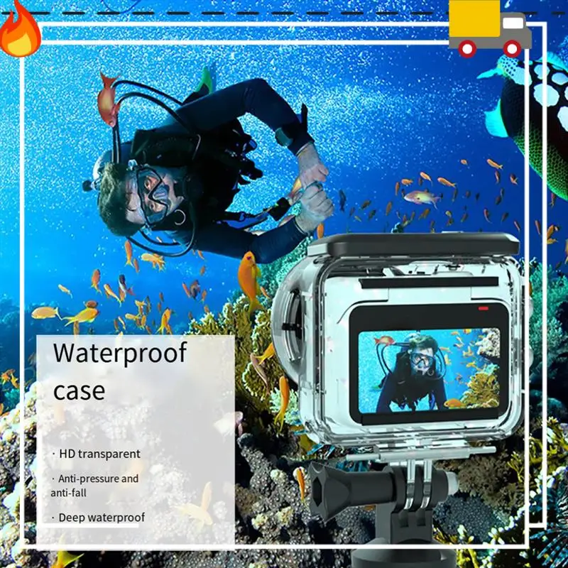 

Для Shadowstone Insta360 Go 3, спортивная камера для дайвинга, многофункциональный портативный водонепроницаемый чехол 40 м, прочный B