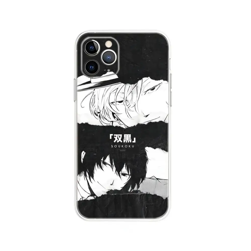 حافظة هاتف B-Bungo Stray Dogs لهاتف iPhone 17,16,15,14,13,12, Mini,11,Pro,Max,Plus,Air,X,XR,XS,8,SE,2020, غطاء شفاف #6