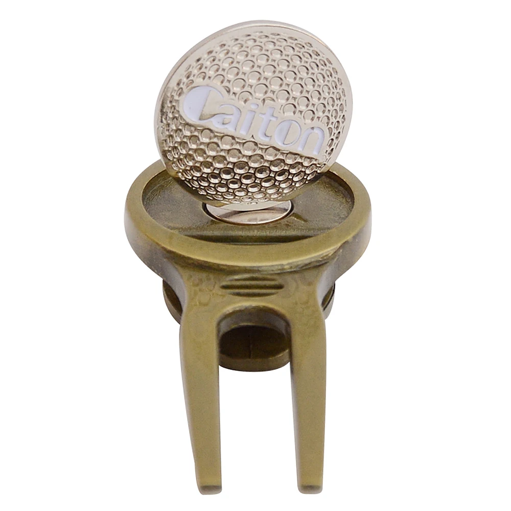 Acessórios de golfe ferramenta de golfe colocando garfo verde liga de zinco prata garfo de golfe marcador de golfe passo ferramenta divot garfo de bola