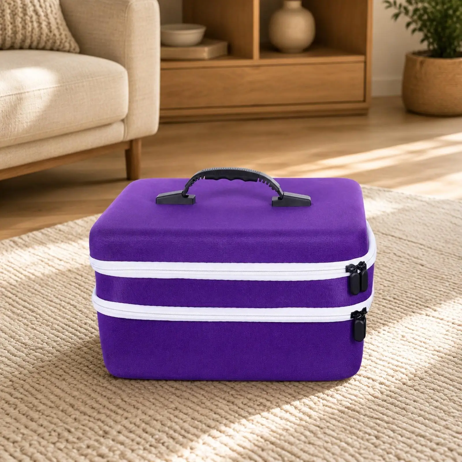 Cosmetic Bottle Organizer EVA Storage Case with Soft Interior Padding for Essential Oil Vials