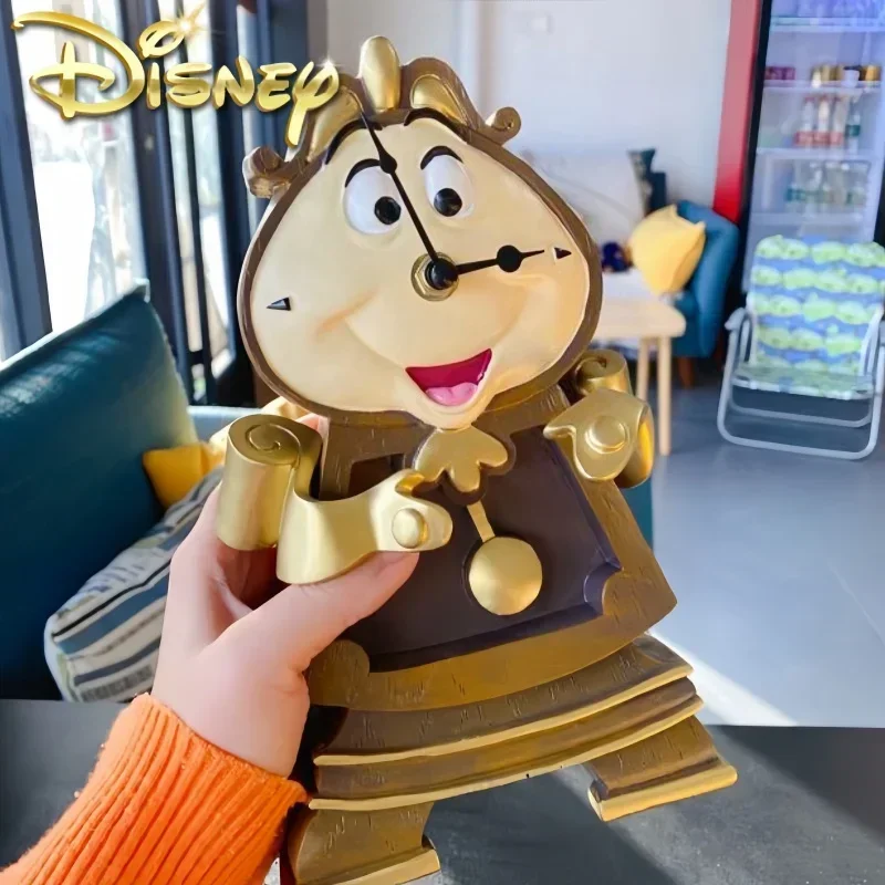 New Disney Beauty And The Beast Action Figures Cogsworth Mr Clock Lumiere Candle Lamp Statue Figure Home Decoration Model Toy