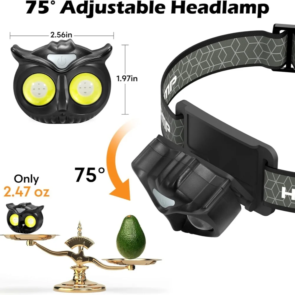 USB充電式ヘッドランプ超軽量明るいLEDヘッドライトアウトドア釣りランニング額懐中電灯充電フロントヘッドランプ