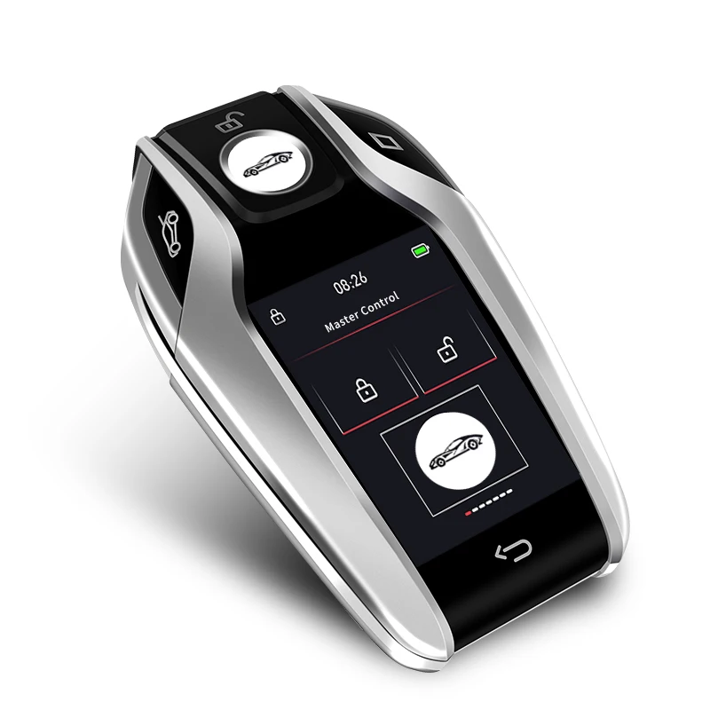 Modified Car Key Touch Screen with LED Display Multi-language Support 4 Buttons for Universal Cars