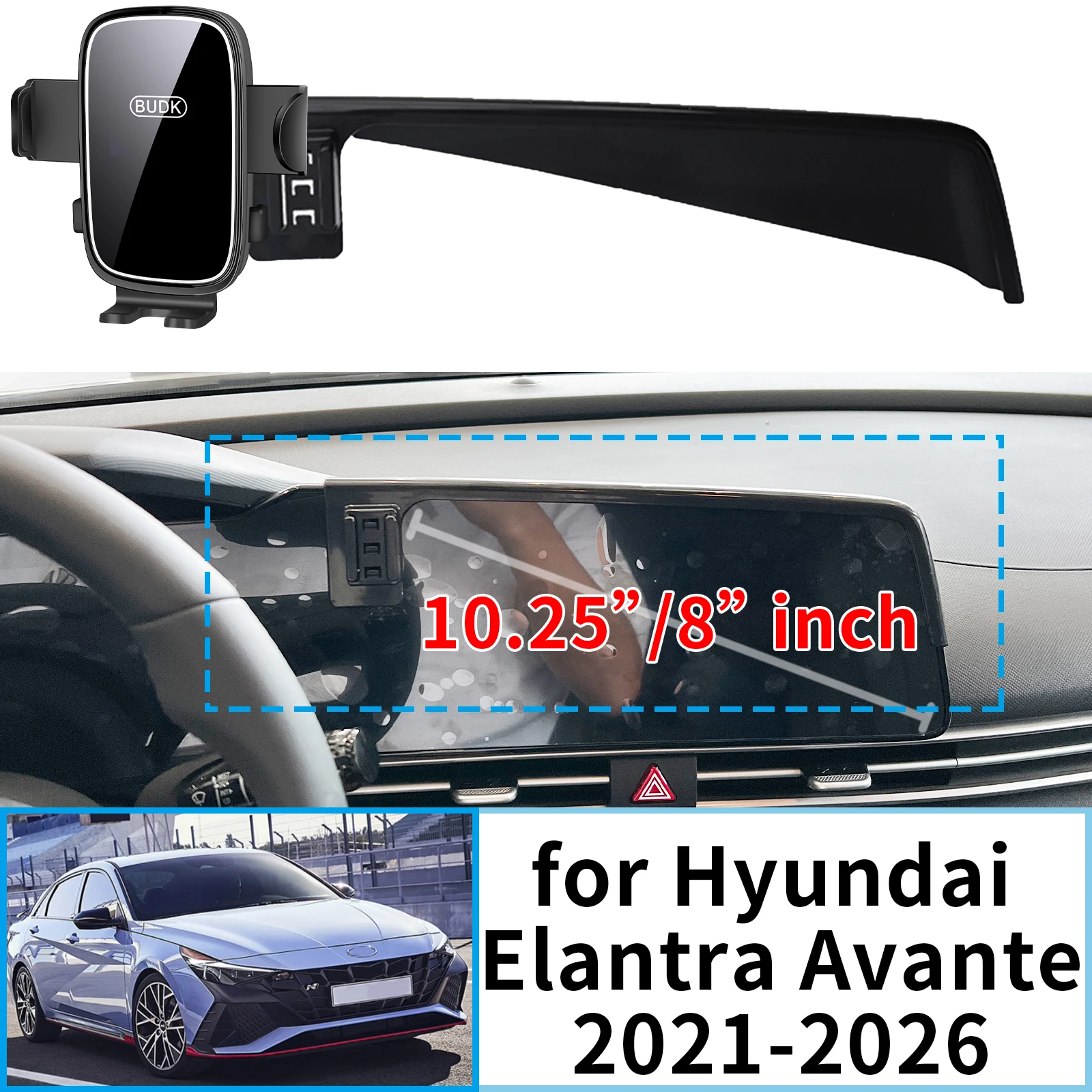 

fit for Hyundai Elantra Avante 2021-2026 N Line CN7 Stable Clip-On Phone Holder​​ Mount Screen Base No Vibration​ accessoires