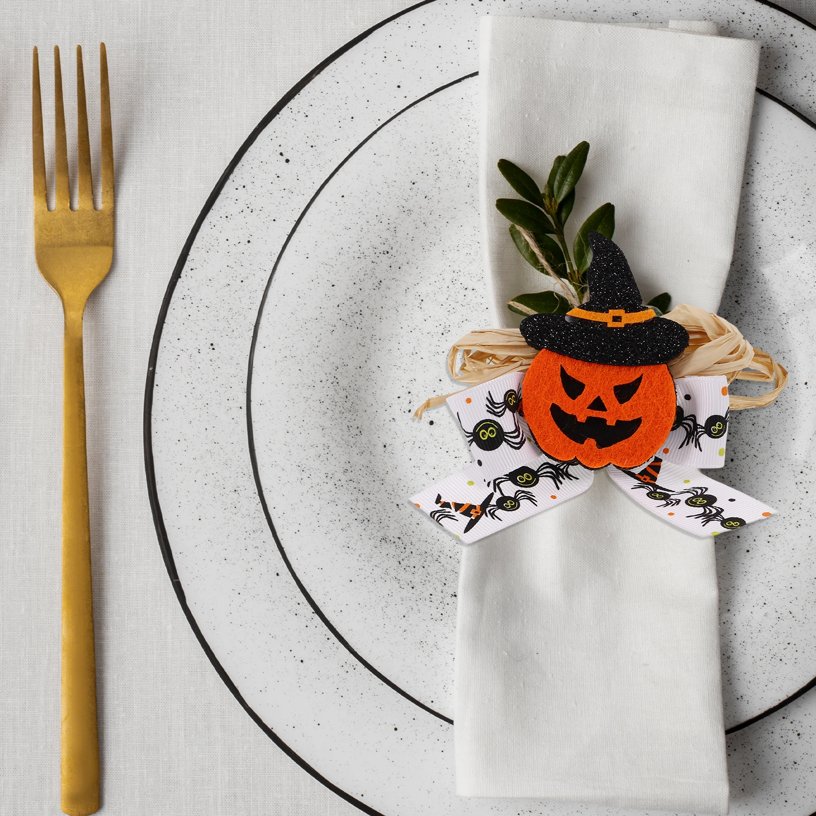 

2 Pcs Pumpkin Skull Napkin Rings Adorable Shape Table Decorations Halloween Buckles Plastic Napkin Holders Fits Standard