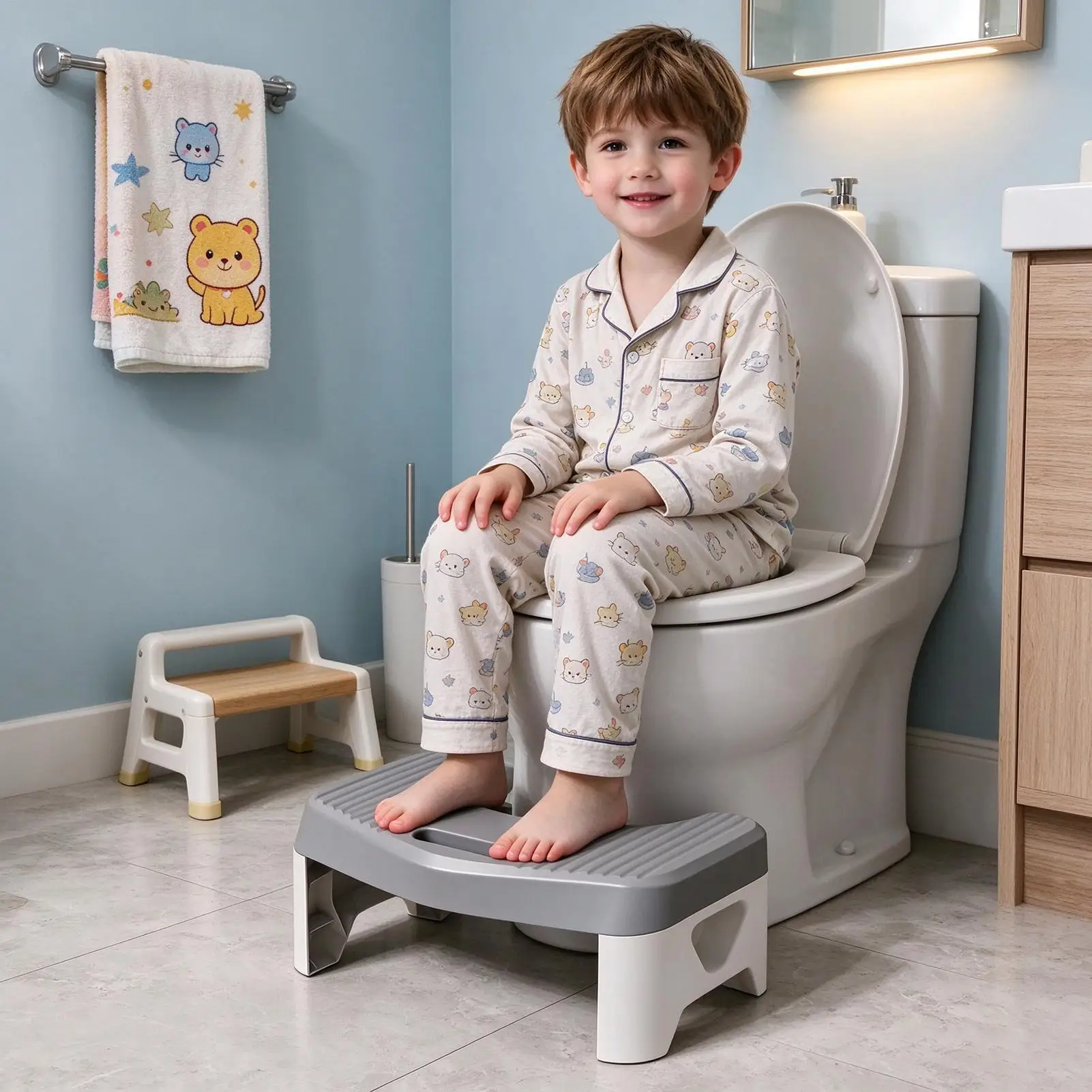 Poop Stool For Bathroom 17cm Height Heavy Duty Anti-Slip Potty Step Potty Stool For Kids Adults Seniors Pooping Squatting