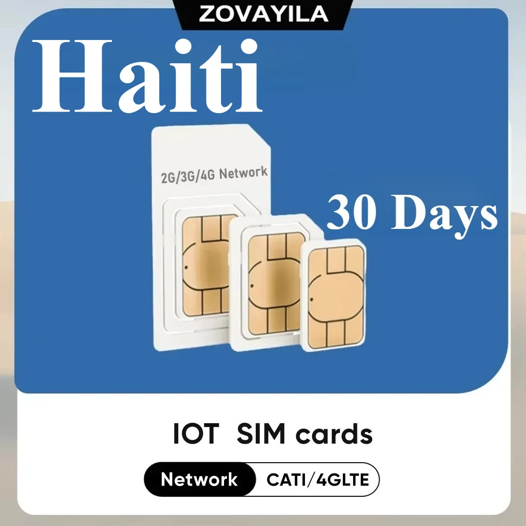 Haiti Prepaid M2M SIM Card  4G GPS Tracking Device 30 Days 30MB  No Contract, No Binding, Mandatory Consumption