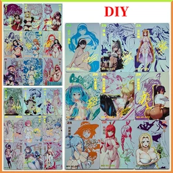 40PC/Set Anime Goddess Story DIY Laser ZR Flash Card Hatsune Miku Tsunade Nami Toys for boys Collectible Cards Birthday Present