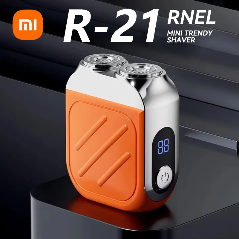 XIAOMI R-21 Electric Razor IPX7 Waterproof Shaving Ultra-clean Dual-head Magnetic Portable Digital Display Electric Beard Knife