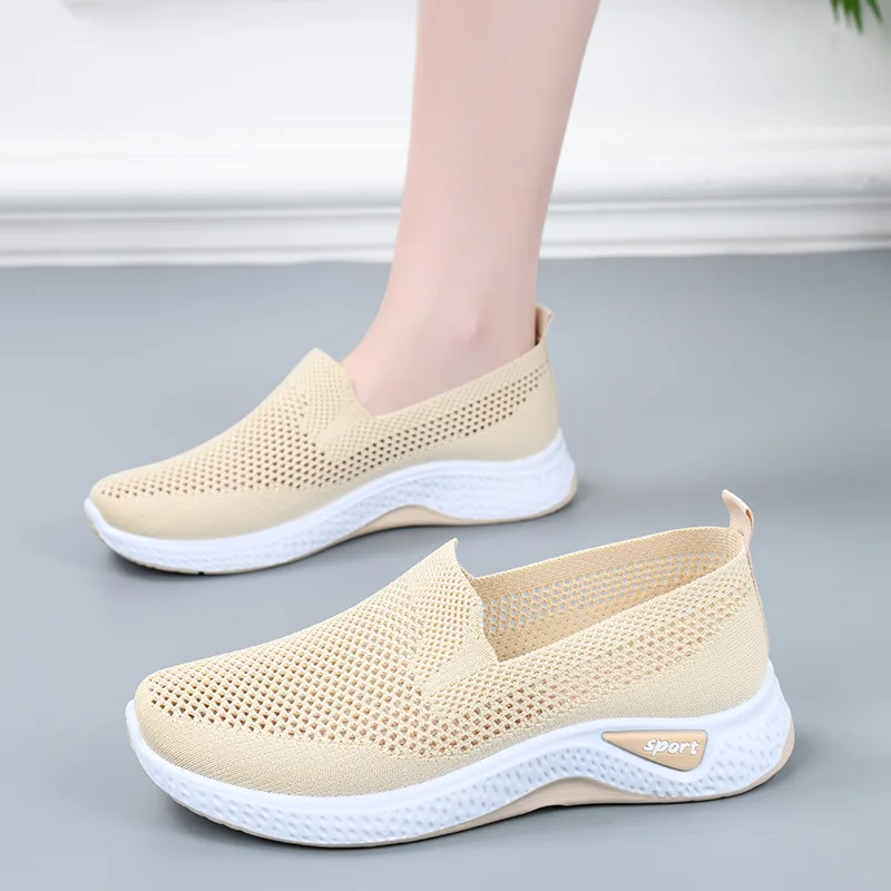 Zapatos Casuales de Malla para Mujer, Primavera Verano, Transpirables, Suela Suave, Zapatillas Ligeras para Caminar, Calzado Cómodo para Uso Diario al Aire Libre