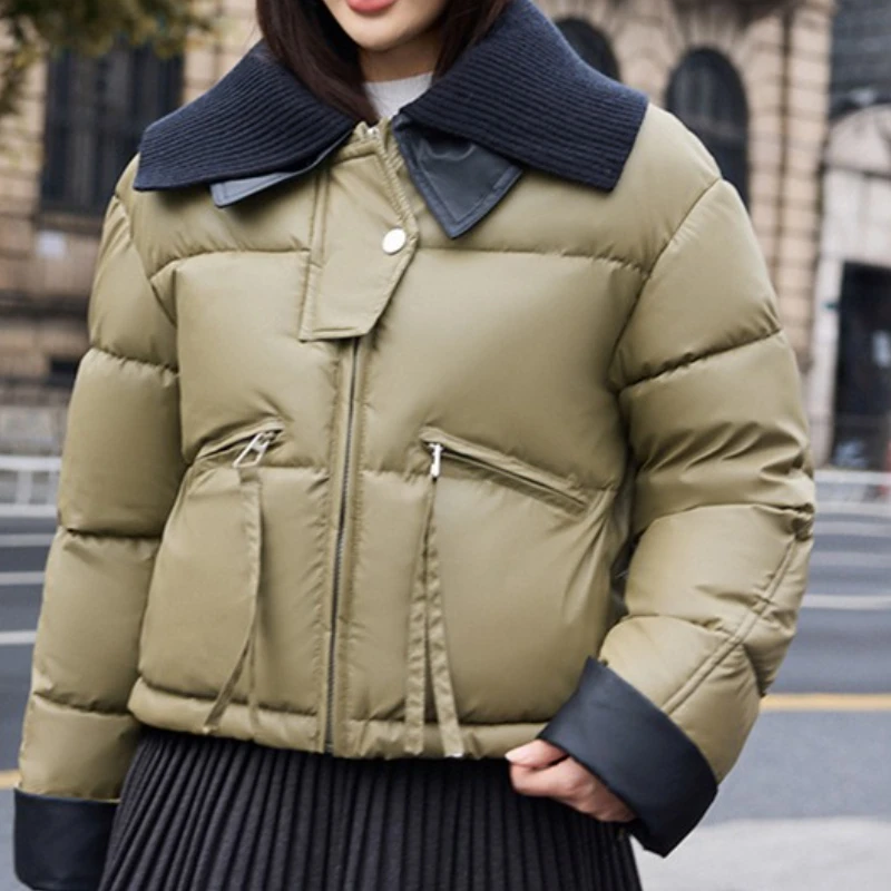 

Женская куртка High Street в стиле ретро, зимняя нишевая высококачественная новая хлопковая куртка, модная и уникальная хлопковая куртка на пуху