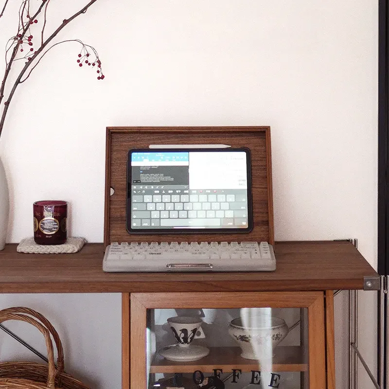 Universal Solid Wood Tablet Stand Desktop Photo Display Holder Multi-purpose Tabletop Bracket Picture Presentation Accessories