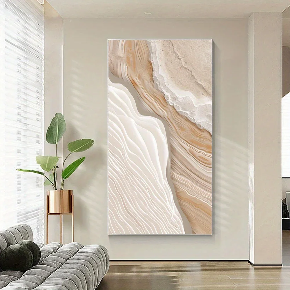 Póster abstracto moderno, estética minimalista ártico, adecuado para decoración de sala de estar, dormitorio y aula, sin marco