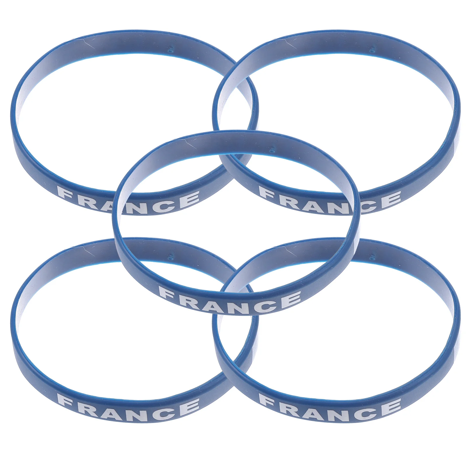 

5 Pcs Silicone Bracelet Wristbands Sports Country Printed Australian Bracelets Earrings Man