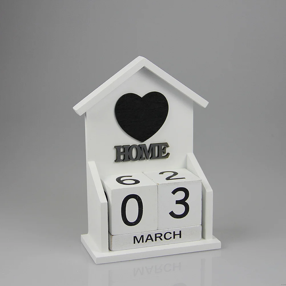 

Wooden Stand Shaped Desktop Perpetual Calendar Diy Decor Art Craft Gift For Family Friends Desk Decoration Wooden