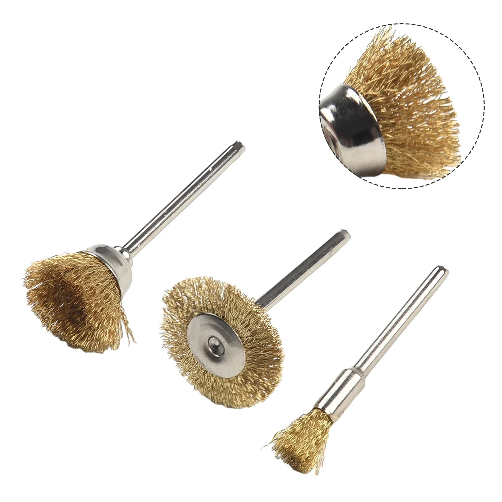 Tool Copper Wire Brushes Wheel Cup Set Rust Paint Remover Bits 3pcs Rotary Hot Sale High Quality Accessories Sale Brand New