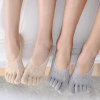 1 Pairs Women Orthopedic Compression Toe Socks, Full Toe Yoga Sock with Gel Tab, Soft Breathable Five Finger Socks  Woman Socks