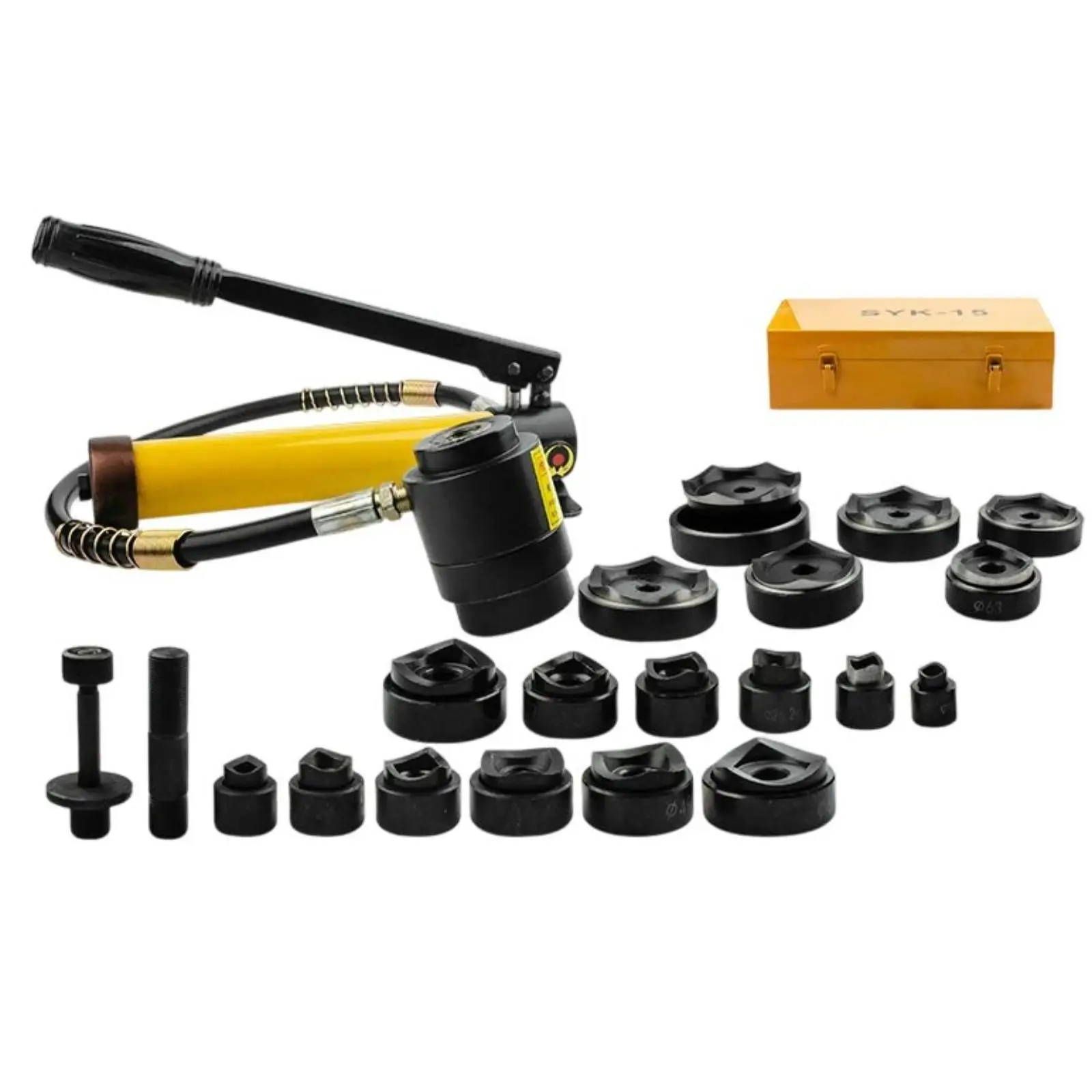 Steel Manual Hole Punch Tool Hydraulic Assisted for Mechanics Workshop Fabrication Tasks