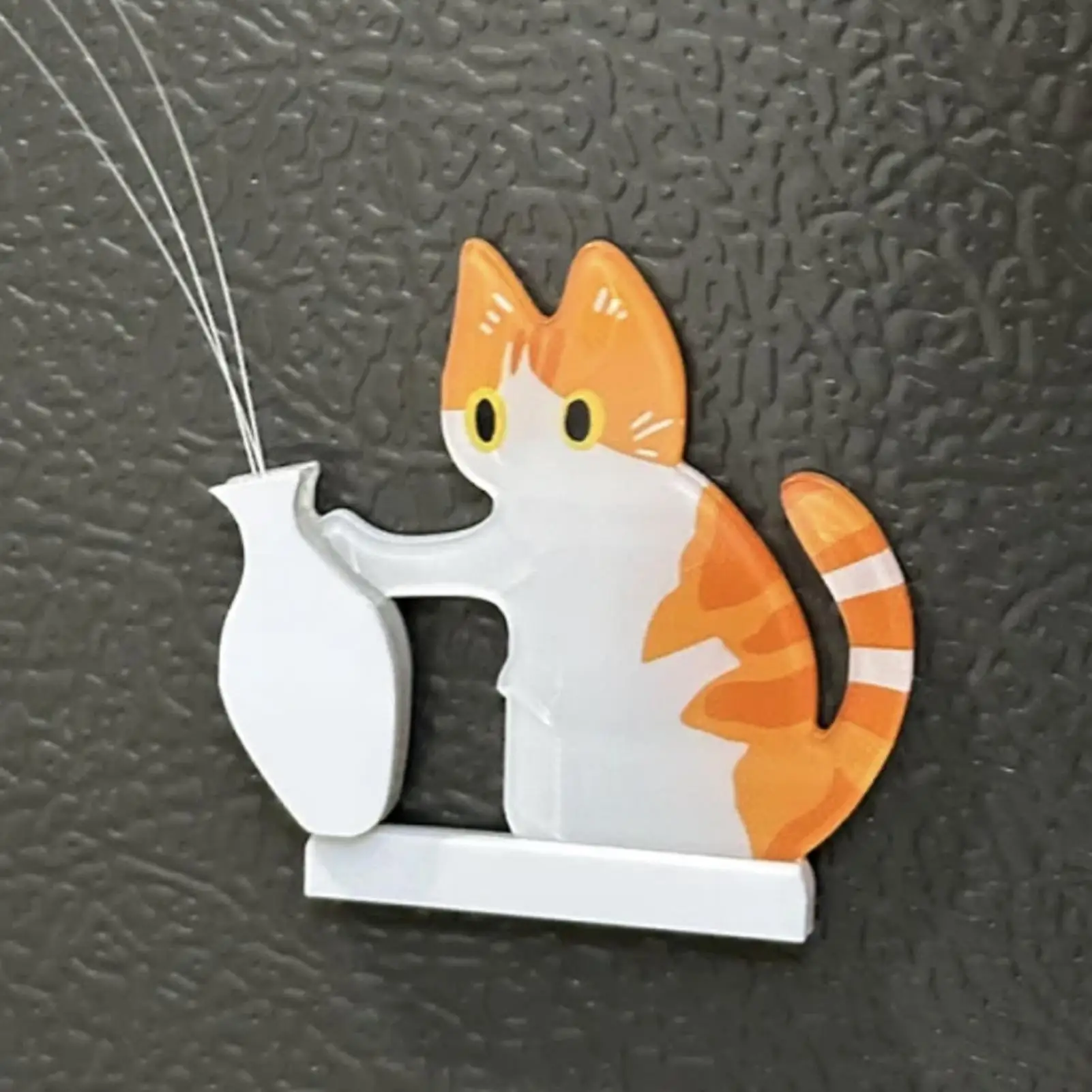 Katzenwimpern-Gedenkstück aus Acryl, Niedliche Weitöffnende Katzenwimpern-Erinnerungsvase für Kühlschränke, Waschmaschinen, Schlafzimmer