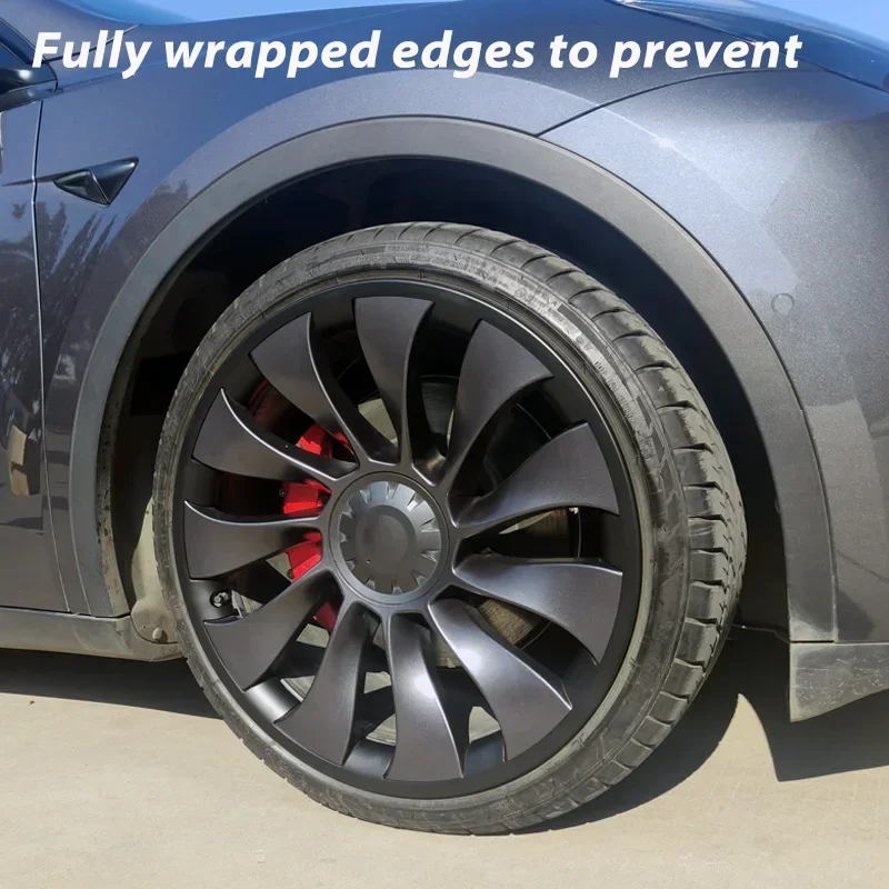 For Tesla Model Y 21 Inch Rim Wheel Hub Protection  ABS Wheel Guard Covers Accessories Auto Exterior Patch Protectors2018-2024