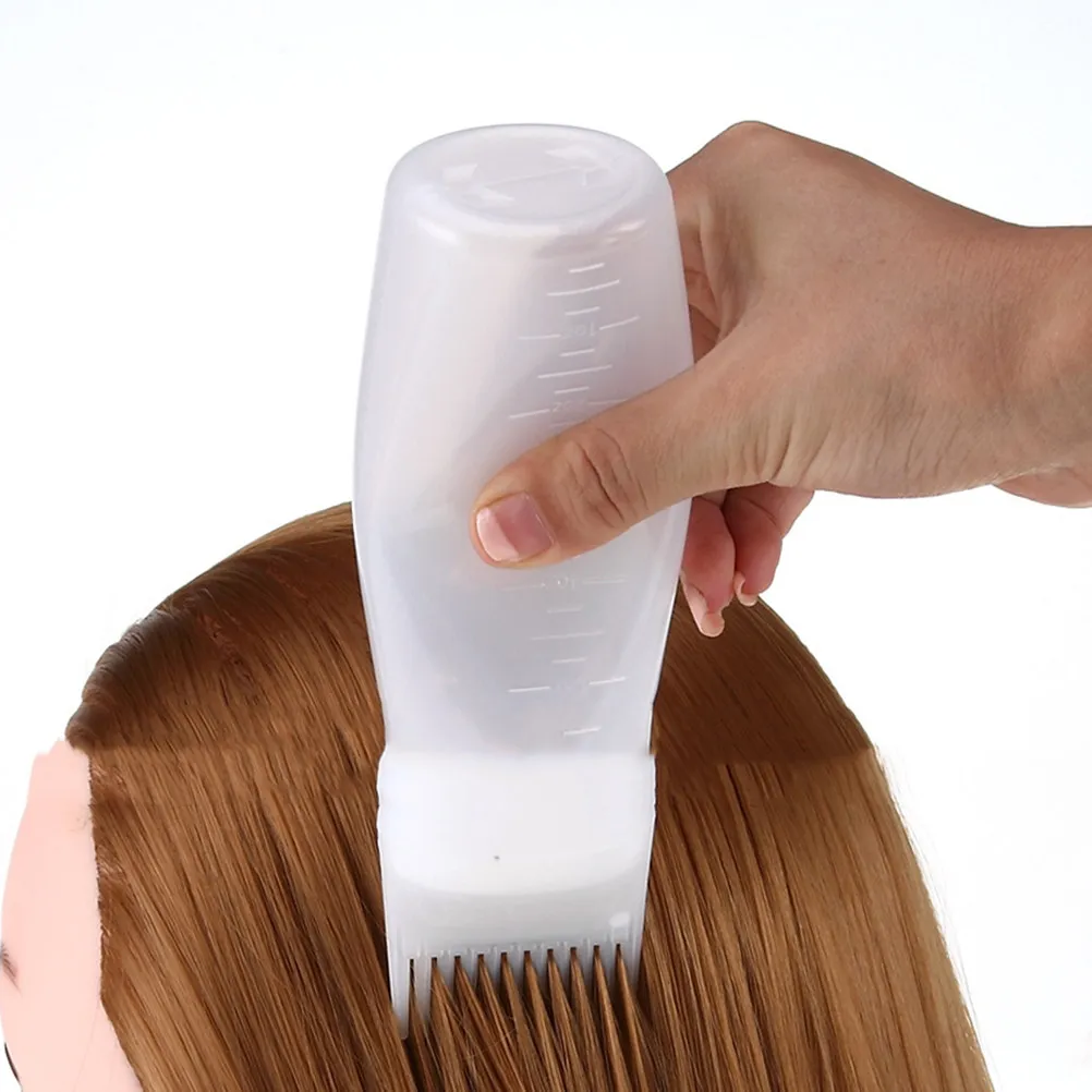 

3pcs Dye Applicator Comb With Graduated Scale For Root Touch-Up Scalp Treatment Dispenser Hair Coloring Bottle Applicator Hair