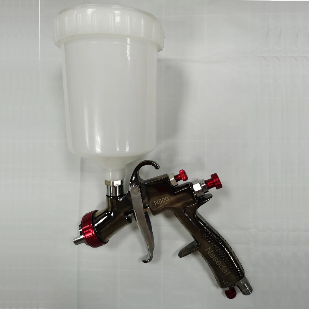 R500 LVLP Spray Gun Airbrush Car Painting gun. 1.3mm High quality 600cc Spray Gun