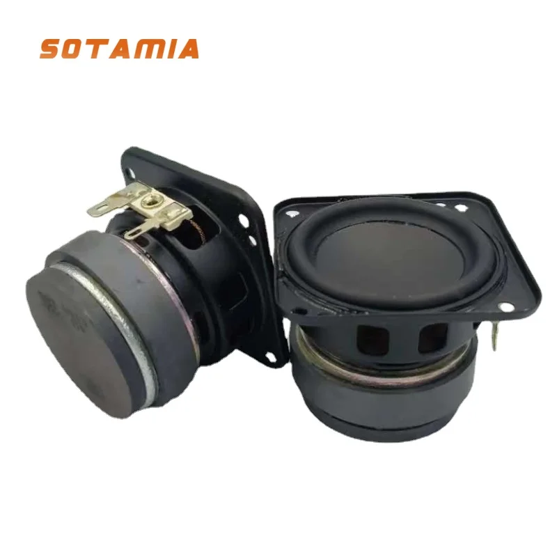 SOTAMIA 2Pcs 2 Inch Audio Sound Speaker 4 Ohm 15W Long-stroke HIFI Fever Speaker High Power Home Theater Music Loudspeaker