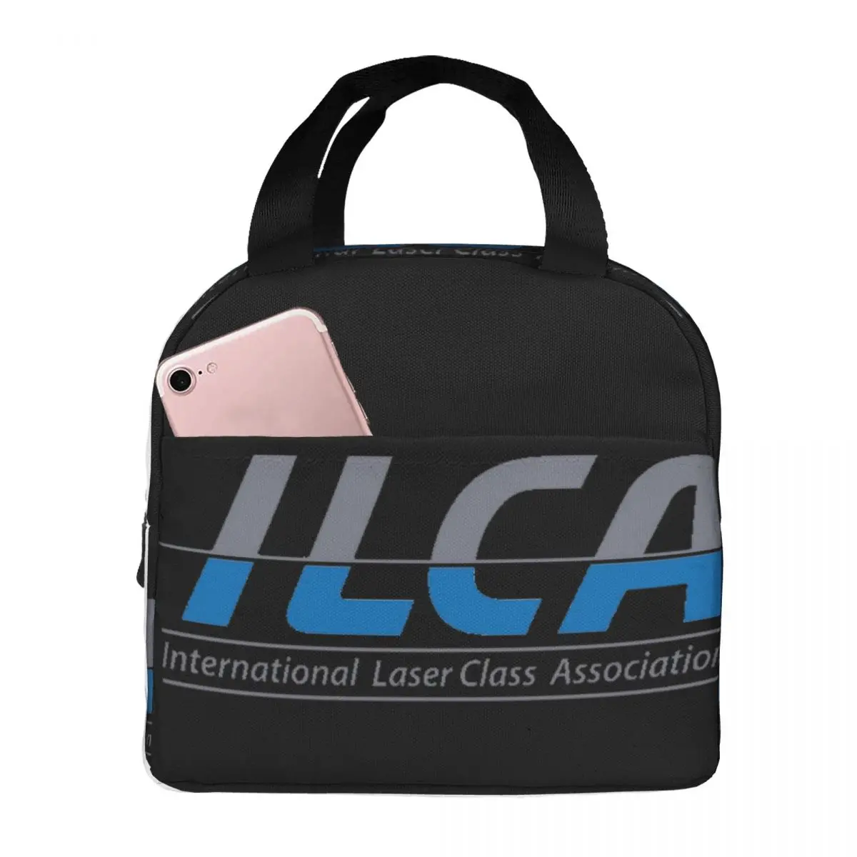 Ilca-internasional Laser Sailing Association-logo tas makan siang isolasi Bento Pack tas makanan tas tangan