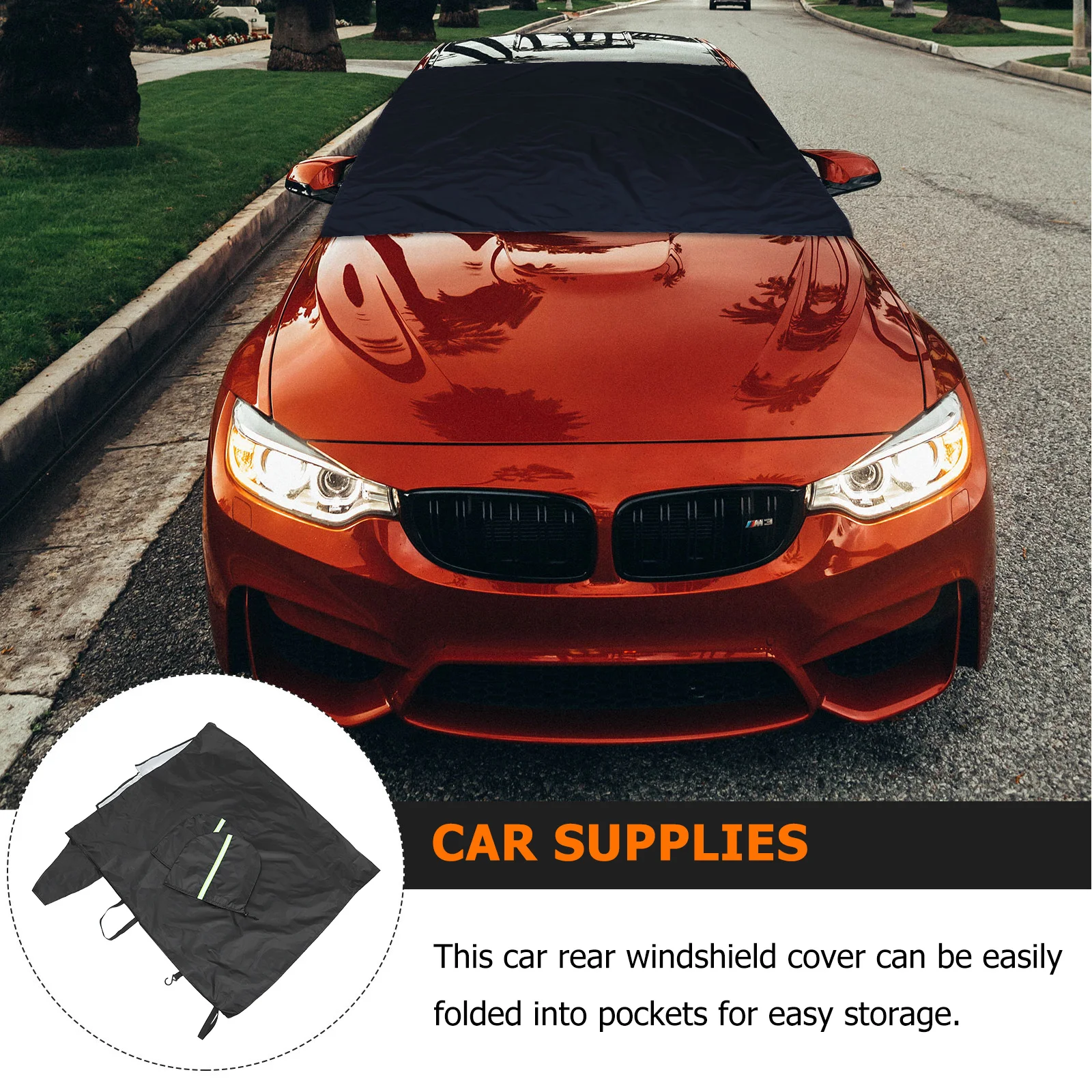 

1Set Car Rear Windshield Snow Cover Durable Frost Protector Easy Install Rear Window Snow for All Seasons