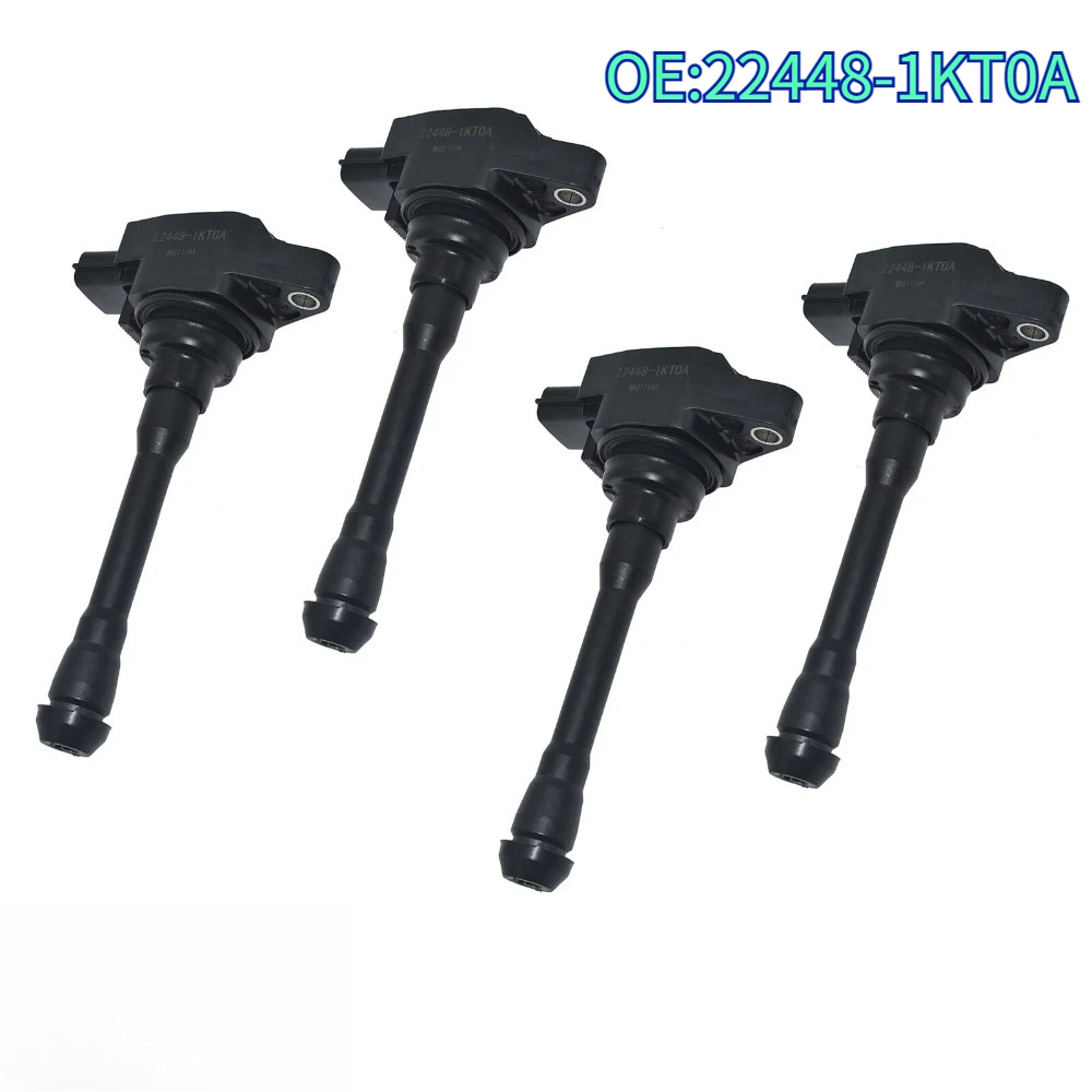 Original High Quality New For 4PCS 22448-1KT0A Ignition Coil For Renault Koleos Nissan Juke Tiida NV350 Teana X