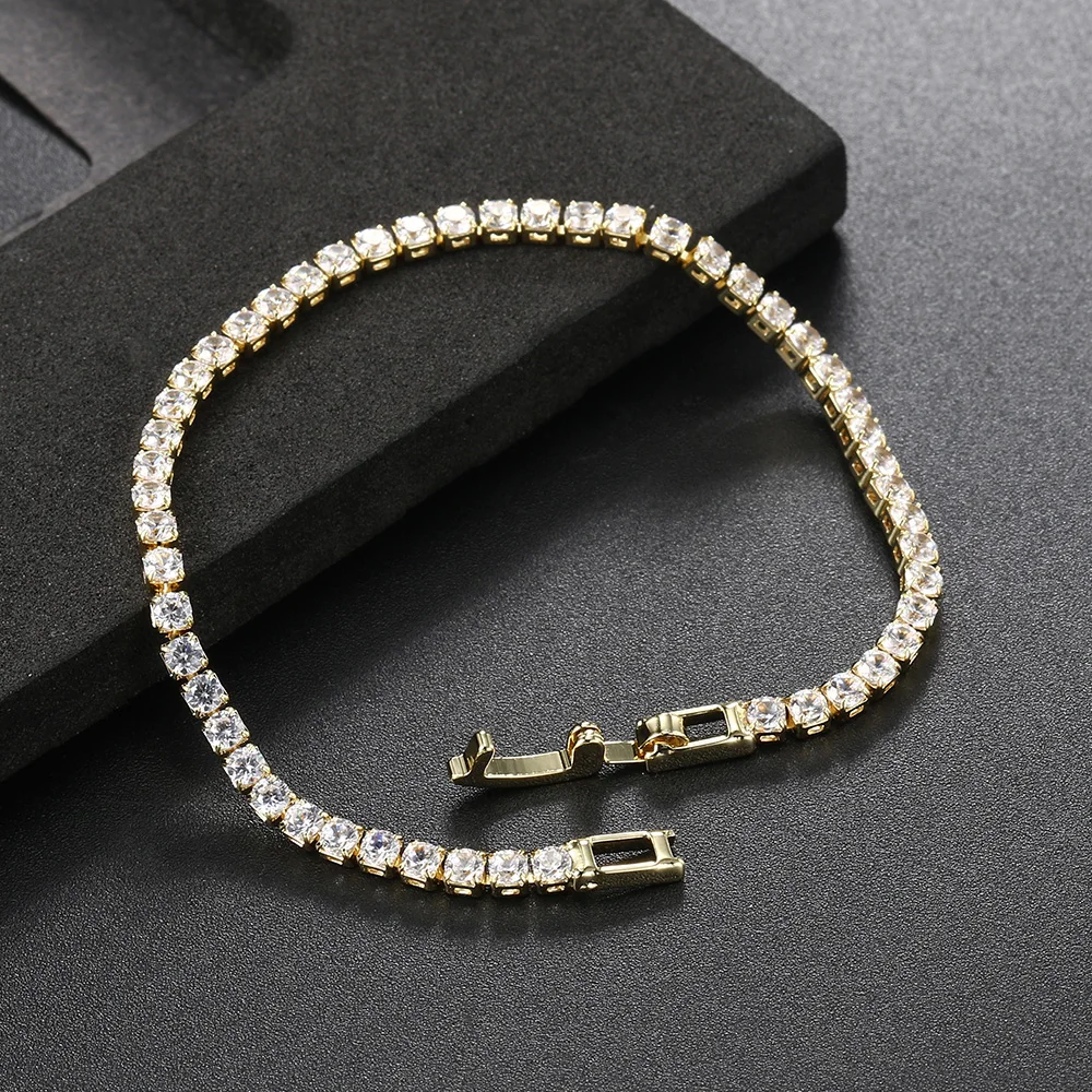 Mode Multicolor Tennis Armband für Frauen 2,5mm Zirkonia Charme Designer Tennis Kette Männer Armband Hochzeit Schmuck KC128 – Detail 13