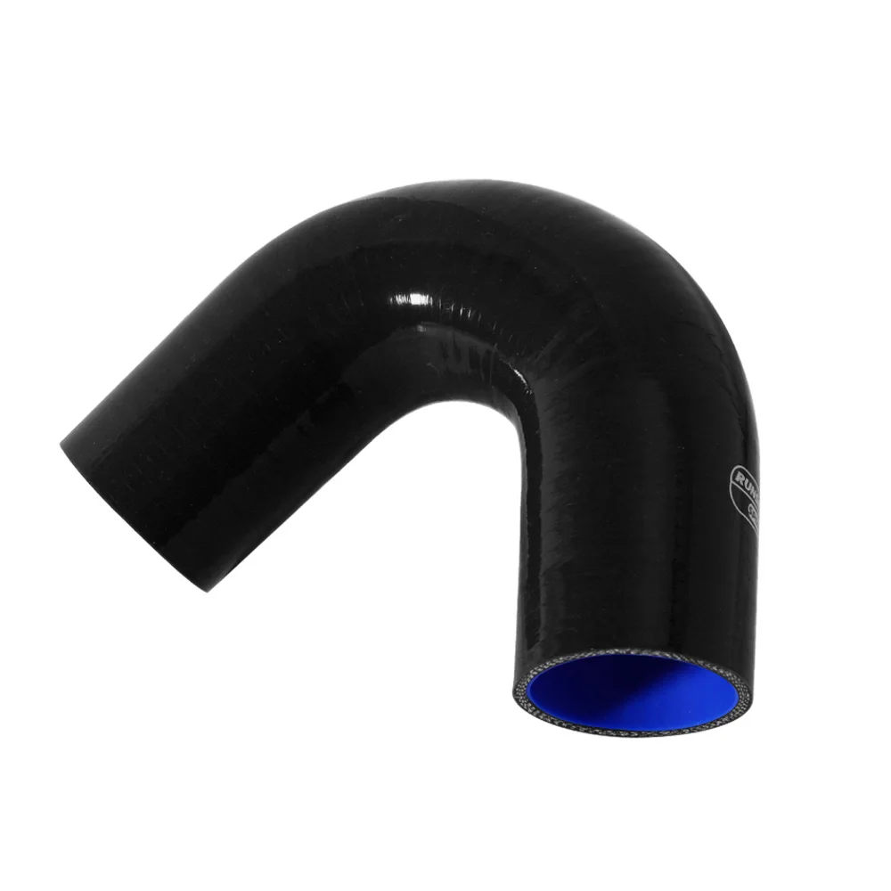 135 derajat siku selang silikon ID 38 45 51 63 76 89mm pipa silikon konektor Intercooler Turbo udara masuk pipa Coupler hitam