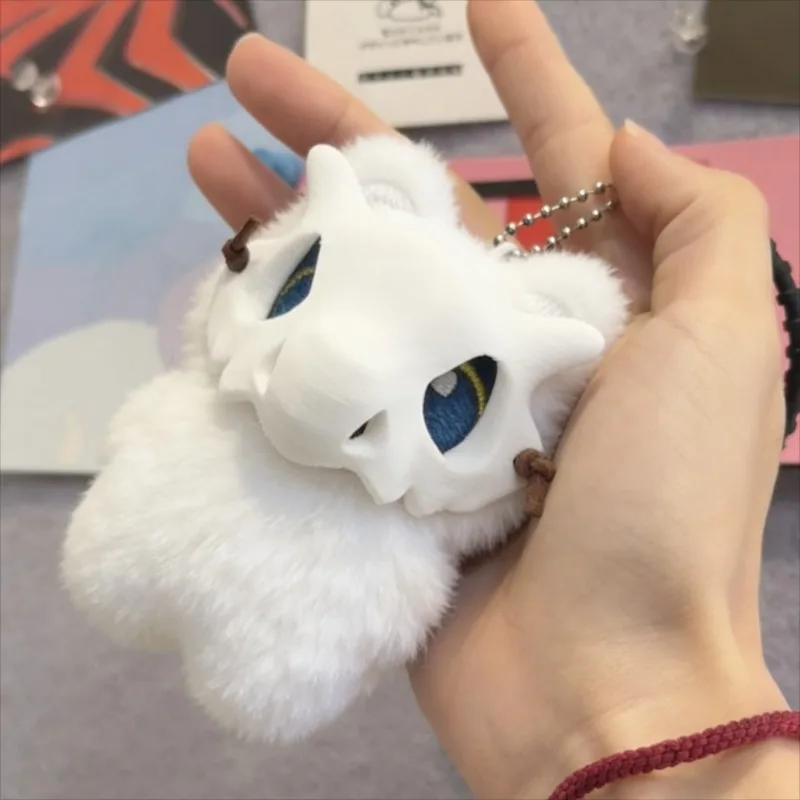 Super Cute Kitten Wearing Dinosaur Skeleton Mask Plush Keychains Kawaii Plushie Cat Toy Backpack Pendant Soft Stuffed Plush Doll view 6