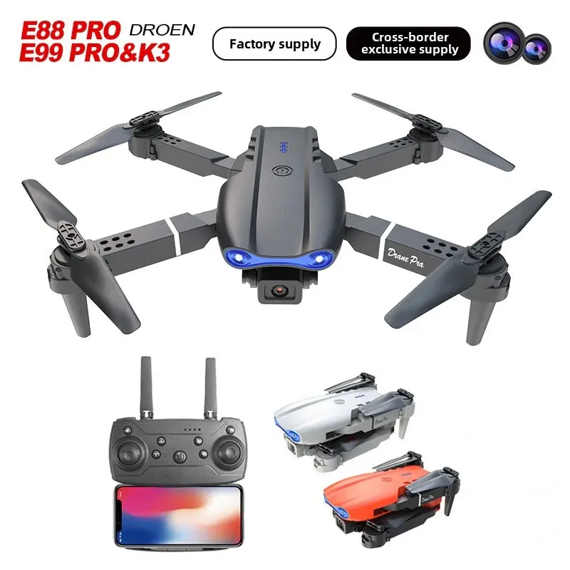 E99 Pro opvouwbare drone met HD dubbele camera's - Highitude Hold Quadcopter, E88 Pro afstandsbedieningsvliegtuig K3
