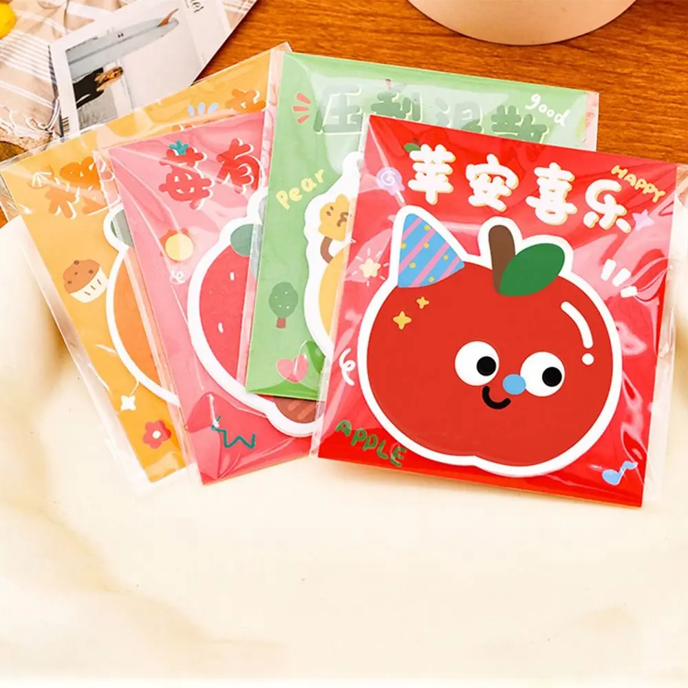30Pcs/Set Paper Thickness Fruit Text Stickers Paper Strong Viscosity Notes Notepad Not Easily Damaged Sticky Notes Student