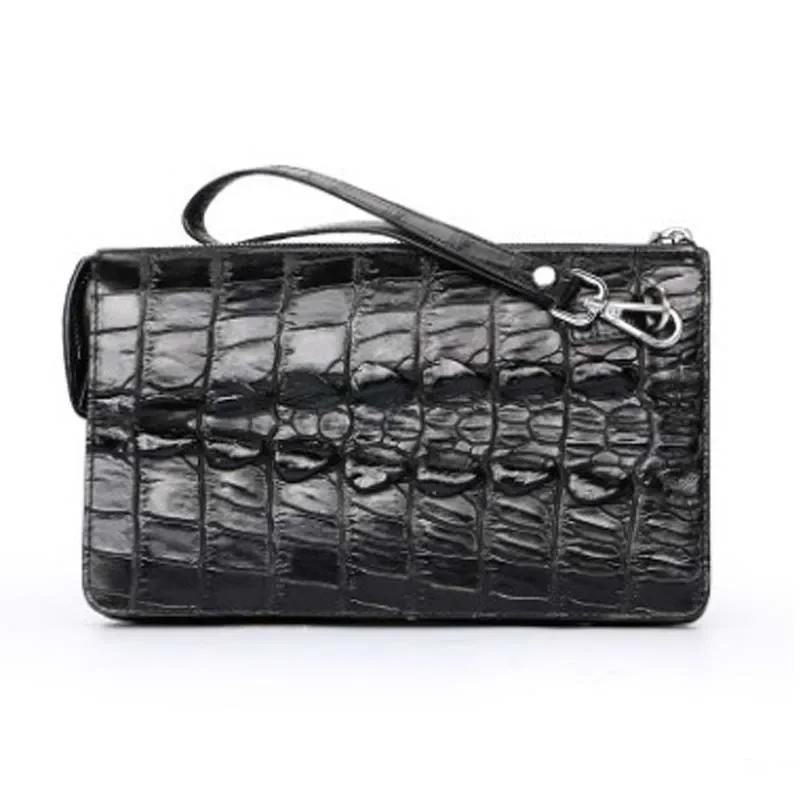 

dongou crocodile handbags male long wallet business zipper Hand bag men Hand caught crocodile leather men clutch bag